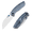 Blue, variant on Kansept Convict Folding Pocket Knife 3.3''CPM-S35VN Blade,Green Titanium Handle,K1023B3
