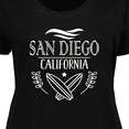 thumbnail image 4 of Inktastic San Diego California Cute Surfing Women's Plus Size T-Shirt, 4 of 5