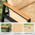 thumbnail image 6 of Aiho 4 Pieces Patio Furniture Set, All-Weather Outdoor Conversation Set with Coffee Table & Removable Cushions, Perfect for Patio, Garden, Yard, Beige, 6 of 9