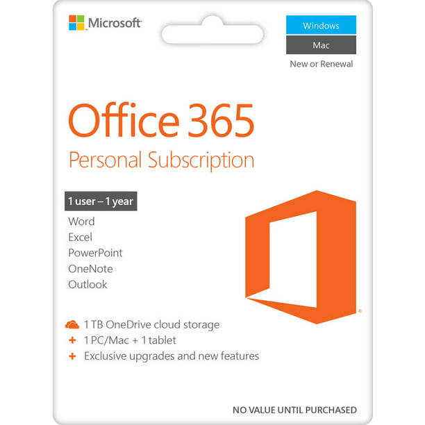 Microsoft Office 365 Personal | 1-year subscription, 1 user 