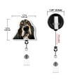thumbnail image 3 of WIRESTER Set 2pcs Design Acrylic Key Card Holder Belt Clip Reel Id Badge Retractable - Basset Hound Dogs (S1), 3 of 6