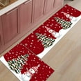 thumbnail image 3 of Merry Christmas Kitchen Rugs Sets 2 Piece Floor Mats Winter Snow Xmas Tree Snowman Snowflake Doormat Non-Slip Rubber Backing Area Rugs Washable Carpet Inside Door Mat Pad Sets-16"x 24"+16"x47", 3 of 6