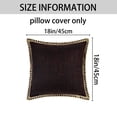 thumbnail image 5 of REGALWOVEN 1 Pair Linen Pillow Covers Solid Color Throw Pillow Covers for Living Room Sofa and Bedroom Black 18" x 18", 5 of 6