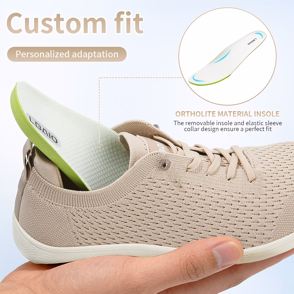 thumbnail image 2 of LBAIO Fly Woven Barefoot Shoes Wide Toe Box Zero Drop for Women Men, 2 of 10