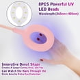 thumbnail image 3 of USB UV LED Nail Lamp – 16W Mini Nail Lamp Dryer for Gel Nails, 8 UV/LED Beads, Flexible Gooseneck Cord, 60s Curing Time, Portable Gel Nail Polish UV LED Nail Light for Travel and Home Pink, 3 of 7