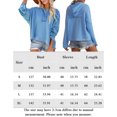 thumbnail image 2 of Sudadera Estilo deportivo Sudadera con capucha y manga Dolman Traje de vacaciones para mujer de corte holgado (Azul L) Cgtredaw Azul T L para Mujer, 2 of 5