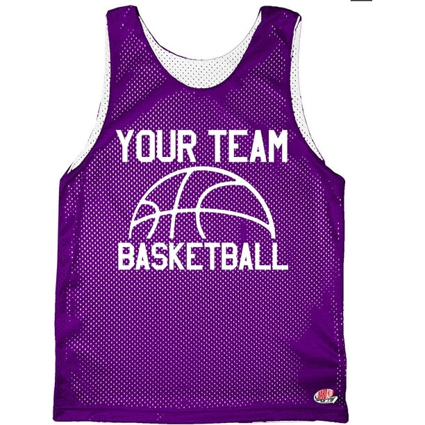 Purple Reversible Custom Basketball Jersey with Names Numbers Both