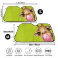 thumbnail image 7 of Lsque Funny Giraffe Blowing Bubble Car Windshield Sun Shade | Accordion Folding Style Auto Shade for Car Truck SUV Van | Blocks UV Rays Sun Visor Protector | Small, 7 of 7