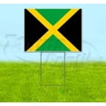thumbnail image 1 of Jamaica Flag (18" x 24") Yard Sign, Includes Metal Step Stake, 1 of 6