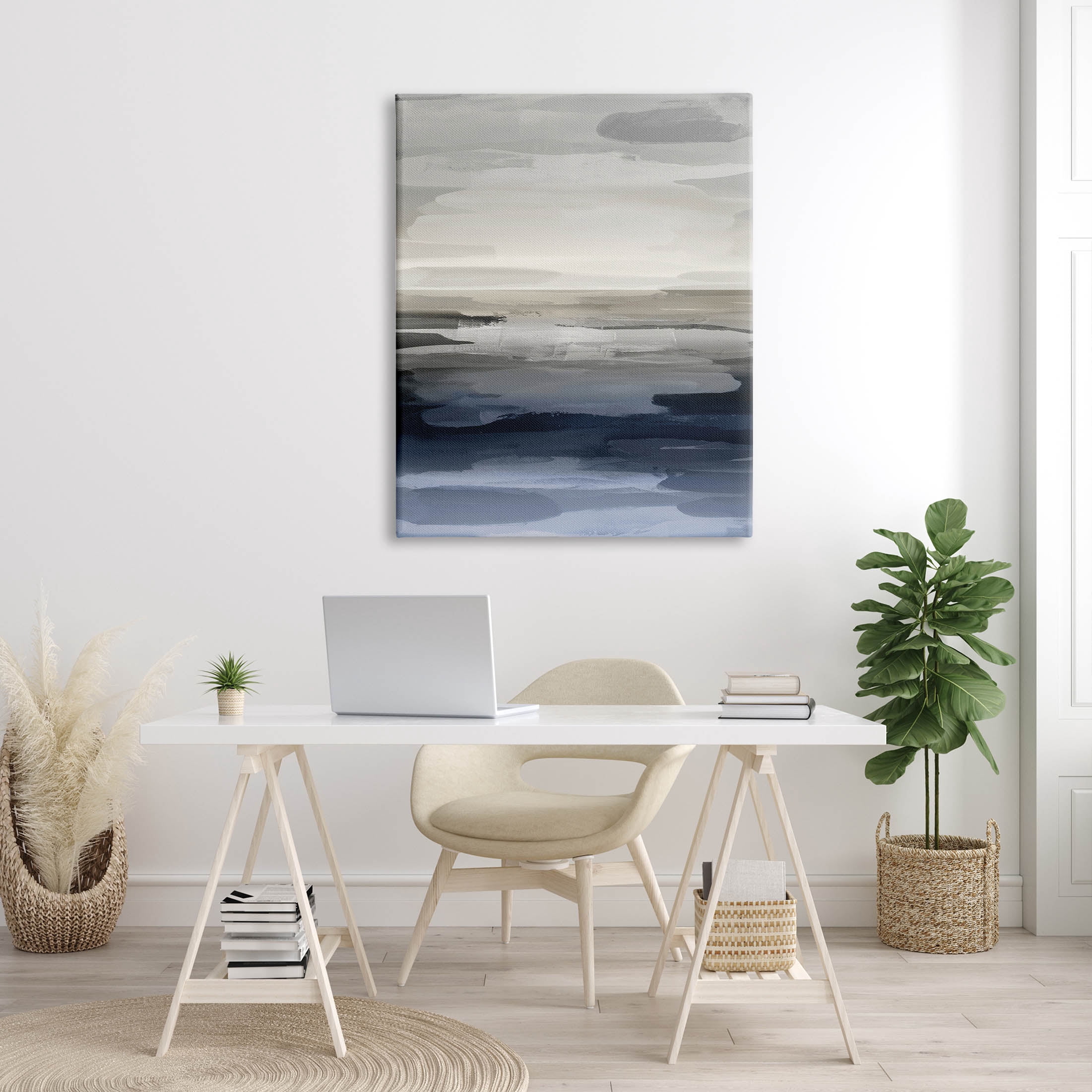 Stupell Industries Abstract Landscape Water Scenery Graphic Art Gallery Wrapped Canvas Print Wall Art, Design by Jackie Hanson