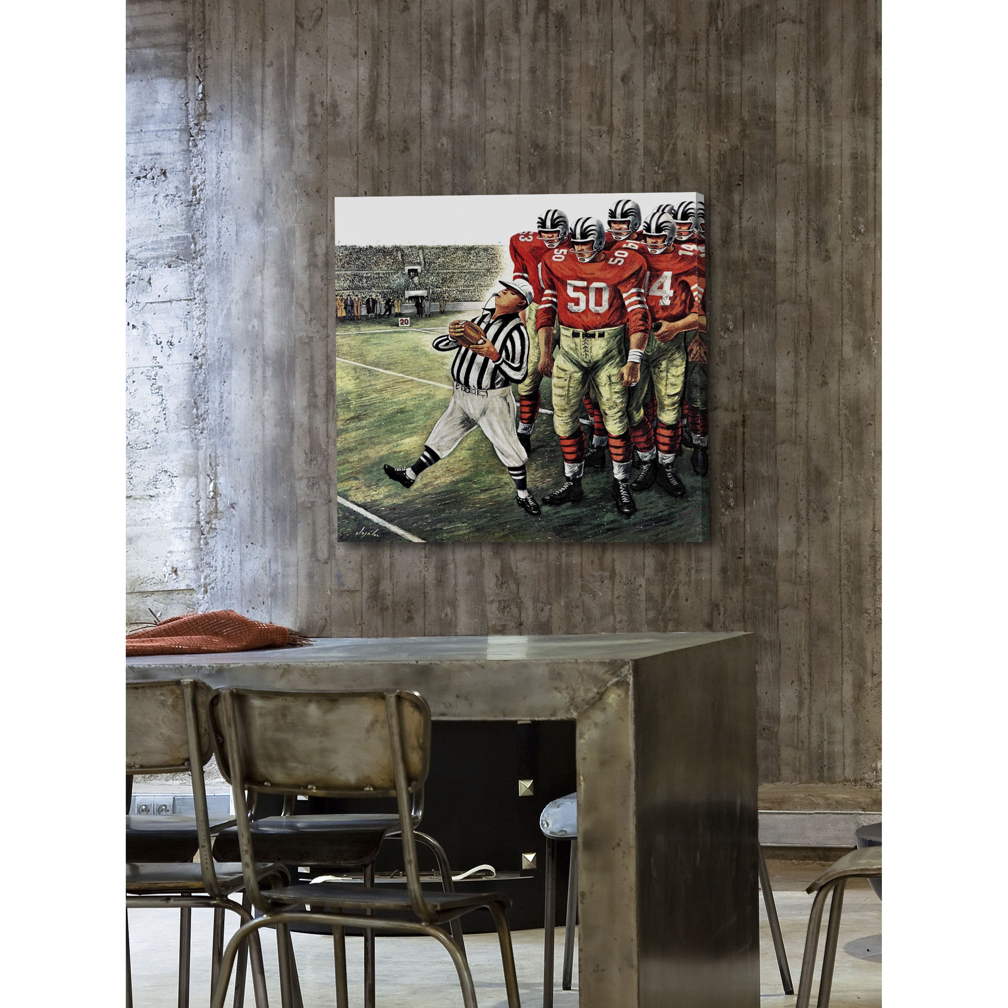 Marmont Hill Five Yard Penalty by Constantin Alajalov Painting Print on Canvas