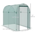 thumbnail image 3 of Outsunny 4' x 8' Plant Protection Tent Crop Cage with Door, Green, 3 of 9