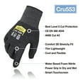 thumbnail image 6 of DEXFIT CRU553N Black Grey Work Gloves (Nitrile-Coated, Fiberglass, Medium) - 1 Pair, 6 of 7