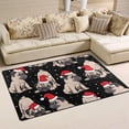 thumbnail image 2 of Dreamtimes Lightweight Soft Area Rugs 31x20 Inch, Dogs with Red Hats Floor Mat Doormat for for Rooms Entrance Hardwood Floor Living Room 2'7" x 1'8"） Nursery Rugs, 2 of 6
