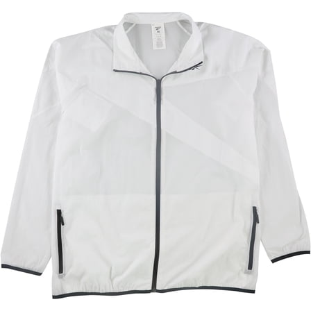 Reebok Mens Zip Track Jacket, White, Medium