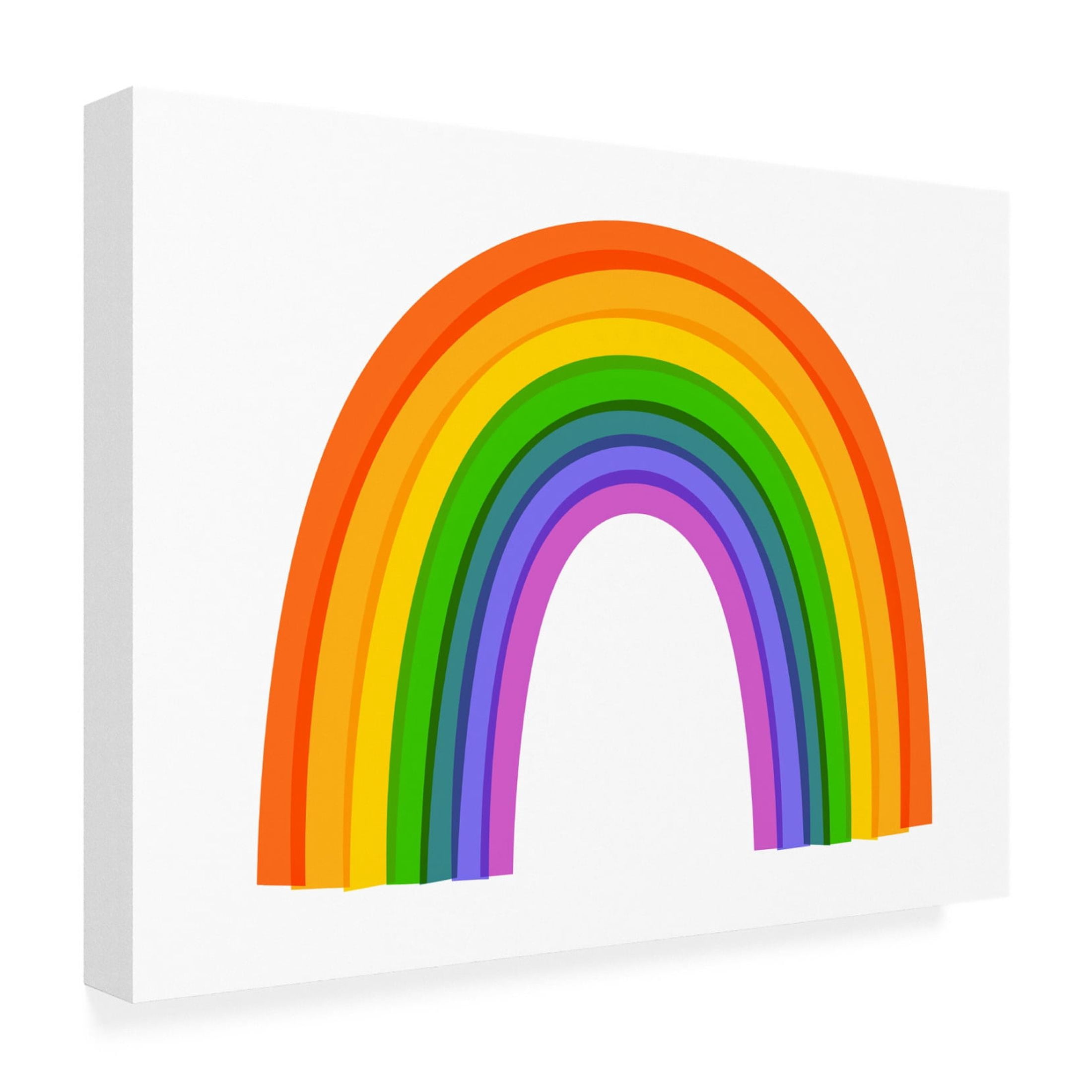 Canvas Wall Art - Tom Quartermaine 'Bold Colorful Abstract Rainbow' Wall Art for Living Room, Bedroom, or Office Décor by Trademark Fine Art - 32 x 24 Inches