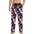thumbnail image 3 of Men's Pajama Pants with Pockets Sleepwear Lounge Pants Stretch Casual Exotic Butterfly Tie Dye Print, 3 of 6