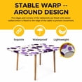 thumbnail image 4 of Purple Polka Dots Table Cloths for 5 Foot Rectangle Tables, Modern Abstract Art Patio Waterproof Elastic Fitted Tablecloths, Washable Rectangular Table Cover for Camping, 4 of 8
