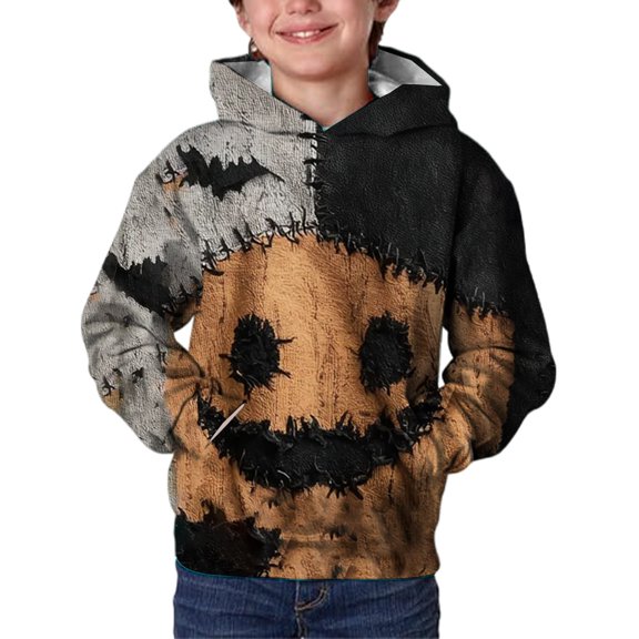 Ruyang Teen Boys Halloween Hoodies Girls Trendy Hooded Sweatshirt Pullover Hooded Sweater Long Sleeve with Pocket Preppy for School