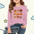 thumbnail image 2 of Pink Boy Girl Children Boy Girl Cute Shirt Warm T Shirts Print Tee Tops for Kid Long Sleeve Crewneck Elegant Happy Holiday Gift Thanksgiving Lounge Winter Fall Tee Shirt 2025 6 Years, 2 of 5