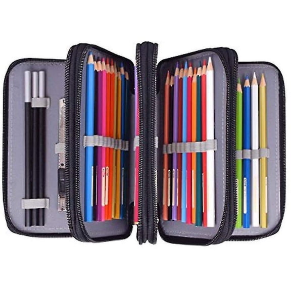 72 Slots Pencil Case - Handy Large Capacity Oxford Multi-Layer Zipper Pencil Bag for Color Pen, Watercolor Pens, Makeup Brush, Cosmetic Brushes