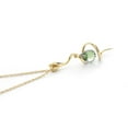 thumbnail image 3 of Galaxy Gold 14K Solid Yellow Gold 20" Snake Necklace with 2.28 CT Natural Diamonds and a Dangling Briolette Green Amethyst Drop, 14"-24" Sizes, Symbol of Renewal, 3 of 5