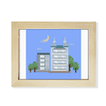 thumbnail image 1 of Animation Outline Buildings Desktop Photo Frame Picture Art Decoration Painting 6x8 inch, 1 of 3