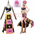 thumbnail image 2 of Disfraz de Cosplay de Trish Una, peluca rosa, Anime Jojo's Bizarre Stone Ocean Adventure, ropa interior de Trish Cicciolina, vestido, collar, uniforme, 2 of 5