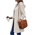 thumbnail image 5 of NominalSnug Womens Zip up Hoodies Long Sleeve Hooded Long Tunic Sweatshirts Ribbed Knit Casual Fall Jackets with Pockets, 5 of 8