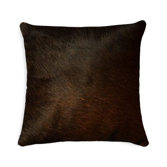 18" x 18" x 5" Chocolate Cowhide  Pillow