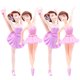 thumbnail image 1 of KAKOWELY 4 piezas de bailarina para cupcakes, decoración para tarta de bailarina, adorno de ballet, 1 of 5