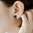 thumbnail image 6 of Three-dimensional Small Animal Cat Personalized Pierced Earrings, 6 of 6