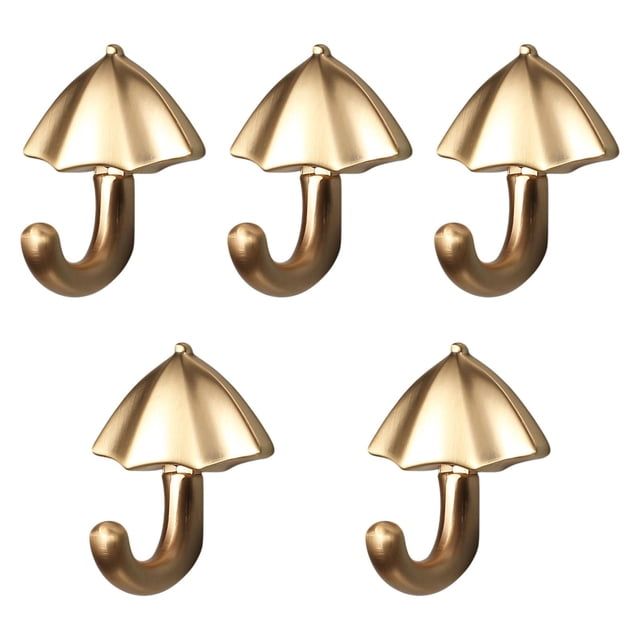 5 ganchos para colgar llaves de puerta, decorativos para colgar en la pared. Oro