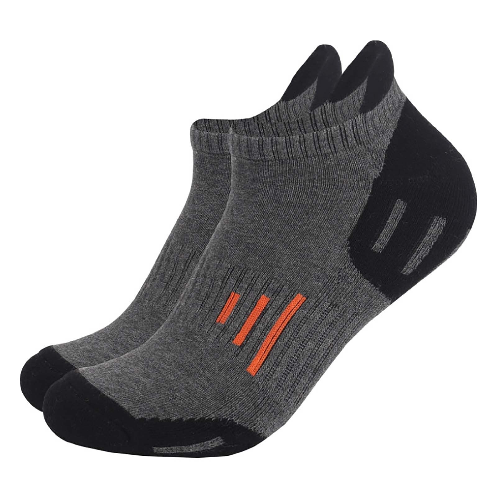 Wancir Mens Ankle Sport Socks 6 Pairs Cotton Cushioned Running Socks Breathable Anti-Blister Low Cut Tab Athletic Socks