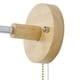 thumbnail image 2 of Lámpara de pared para cabecera Color macarrón Madera E27 Base de 10 cm Lámpara decorativa sin ajuste sin fuente de luz Gris con interruptor, 2 of 5
