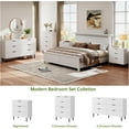 thumbnail image 6 of Senfot Fluted 5 Drawer Dresser for Bedroom, Wooden Drawer Chest Storage Cabinet,Modern Tall Chest of Drawers with Metal Legs, for Living Room, Hallway, Entryway, Home Office, White, 6 of 6