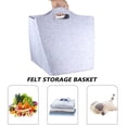 thumbnail image 2 of Raindrops Felt Storage Basket Bin Large Capacity Collapsible Basket Organizer (Grey), 2 of 8