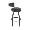 thumbnail image 4 of 861 Artemis 30" Swivel Bar Stool with Pewter Finish and Canter Iron Seat and Back, 4 of 5
