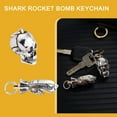 thumbnail image 3 of ZOUBAOQ Shark Rocket Bomb Keychain, Skull Bottle Keychain, Funny Engraving Keychain,Personalized Cool Keyring Gift for Women and Men, 2024 New Unique Keychain Design, 3 of 9
