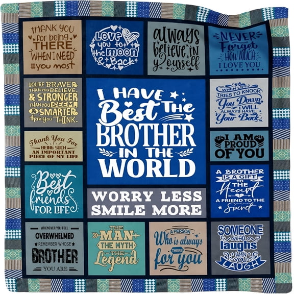 AUQ Brother Blanket,Brother Gifts from Sister,Brother Birthday Gifts,Gifts for Brother,Big Brother Gifts,Birthday Gift for Brother,To My Brother Throw Blanket 50"x60"