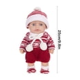 thumbnail image 3 of Muñeca de bebé renacido Fiudx 25 cm de Navidad con gorro de punto regalo, 3 of 6