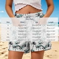 thumbnail image 2 of Yievot Beach Shorts for Women Graphic Print Drawstring Elastic Waist Summer Vacation Casual Shorts with Pockets, 2 of 5