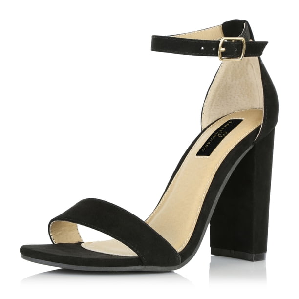 thin strap chunky heeled sandals