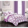 thumbnail image 2 of Sasha 4 or 3 Piece Reversible Duvet Cover Set Two-Tone Ikat Geometric Diamond Pattern Print Zipper Closure Bedding, 2 of 6