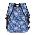 thumbnail image 4 of Balery whiet Snowflake blue background Mochila Escolar Impresa, Mochila Ligera para Viajes Casual, Mochila Duradera y Cómoda Multifuncional, Mochila para Laptop-One Size, 4 of 5