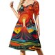thumbnail image 4 of Vestido de manga corta Pretty Pansies Falda de mujer Vestido de mujer Vestido de mujer, 4 of 8