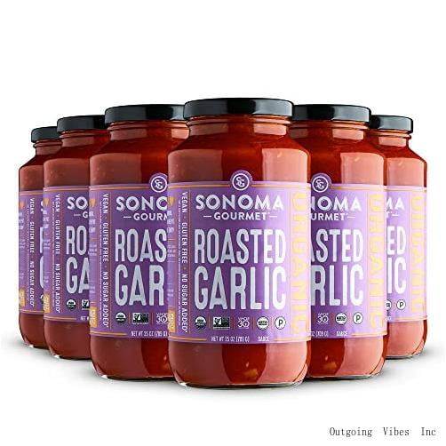 Sonoma Gourmet Roasted Garlic Pasta Sauce USDA Organic, NonGMO