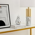 thumbnail image 5 of Alloya 2 Piece Apple and Pear Decorative Accent Metal Tabletop Sculpture Set- Silver, 5 of 5