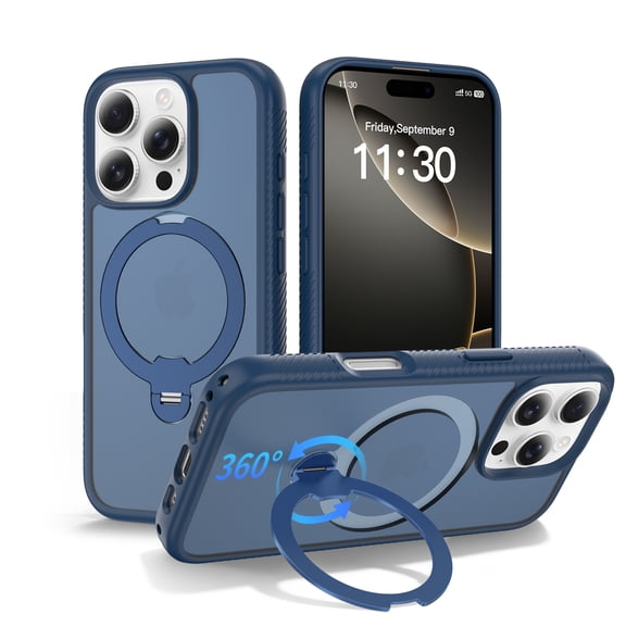 360° Spin Magnetic Stand for iPhone16 Pro Case, Fit for MagSafe, Case for iPhone 16 Pro Phone Case with Kickstand Rotatable 6.3 inch,