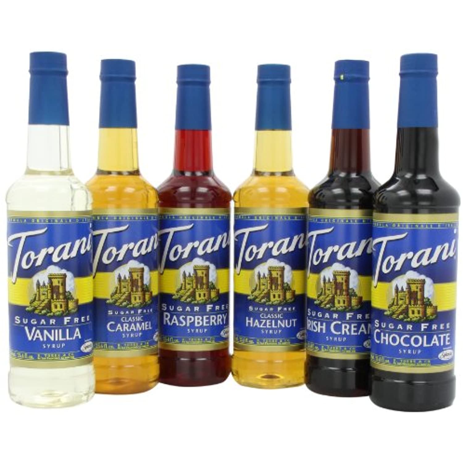 Torani Sugar Free Syrup Variety Pack, 25.4 Fl Oz (Pack Of 6)